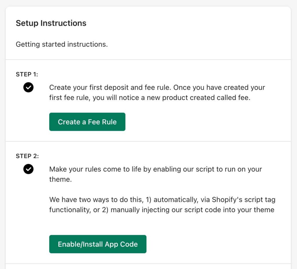 screenshot showing canteen app setup instructions